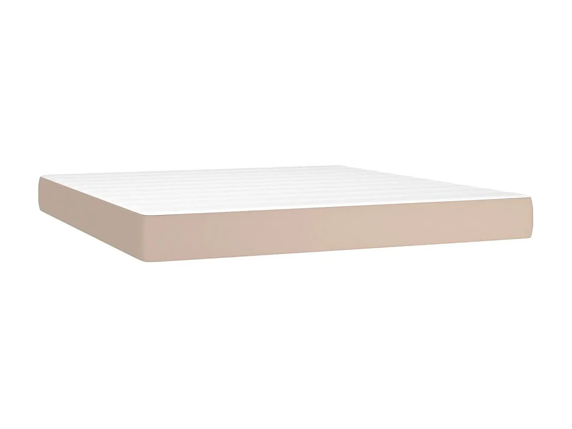 Ensemble complet boxspring - 160x200 cm + sommier tapissier + matelas Cappuccino SRGW81607