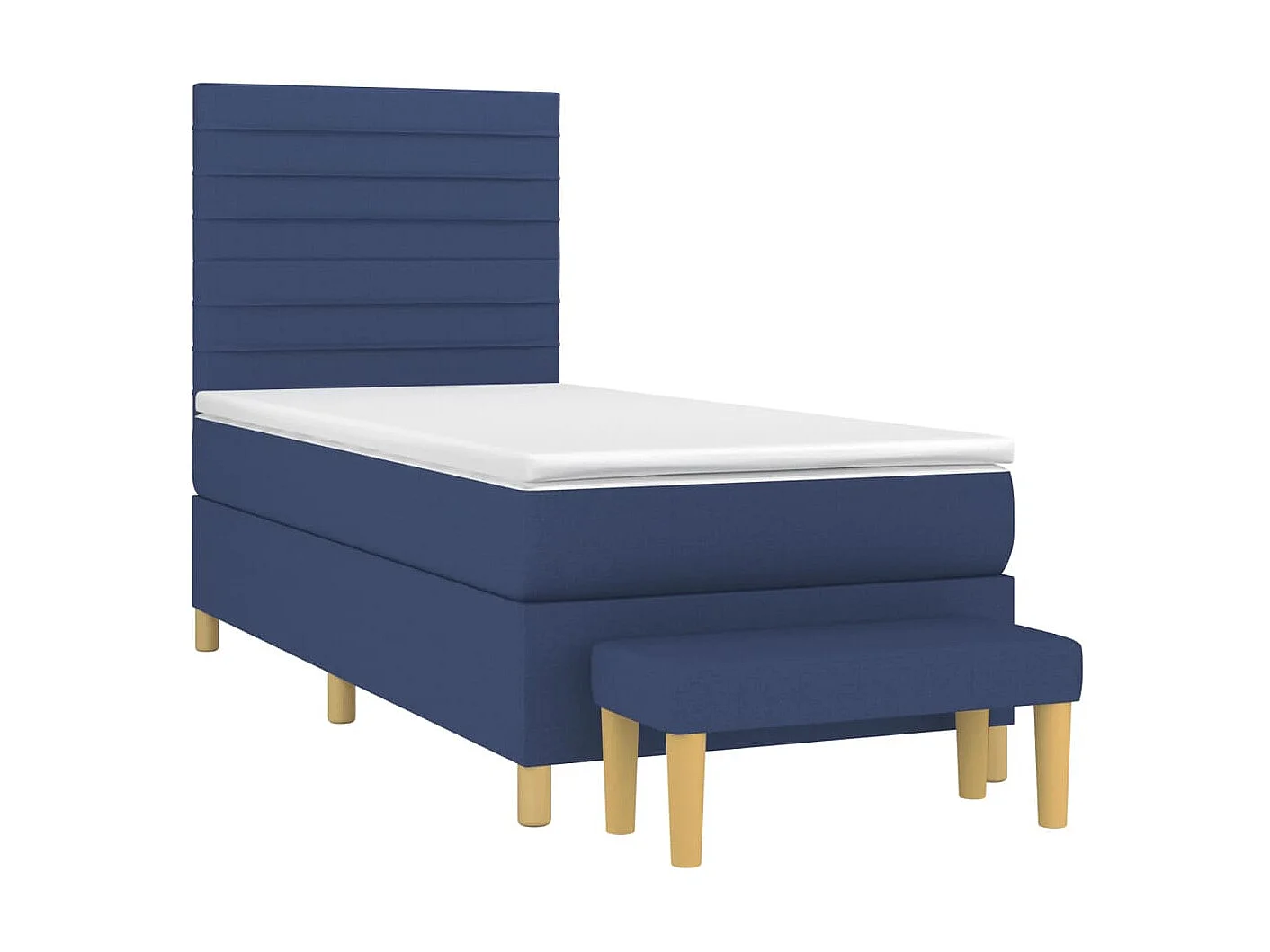 Boxspringbett mit Matratze,Bett für Schlafzimmer Blau 80x200 cm Stoff -CFW94207