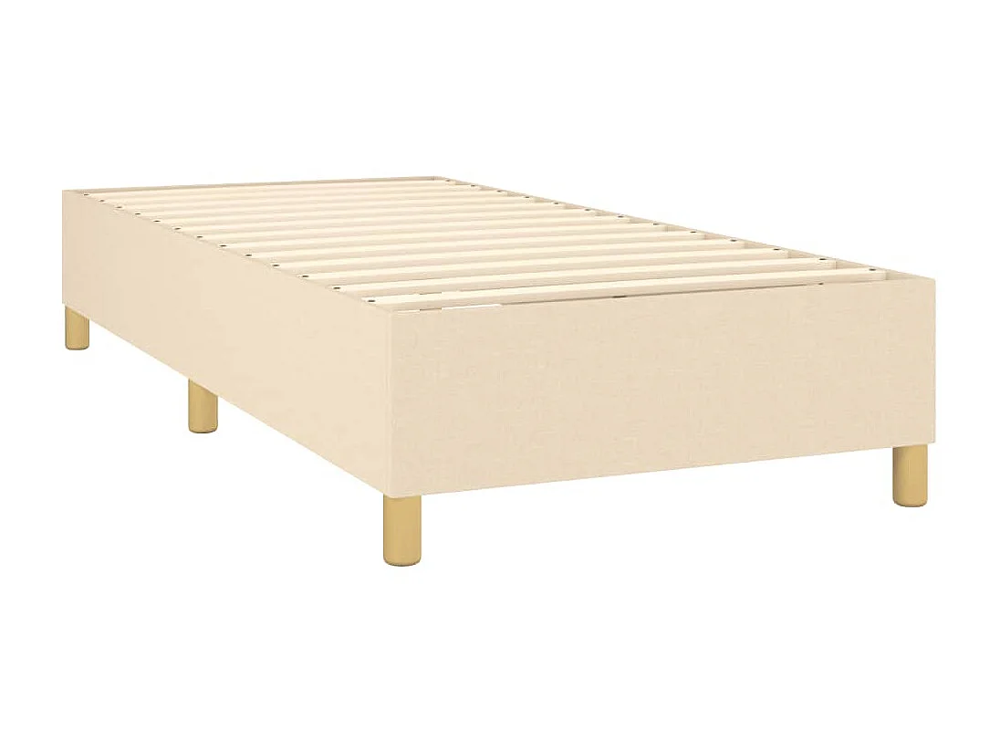Cama continental c/ colchão e LED 100x200 cm tecido cor creme PT876338