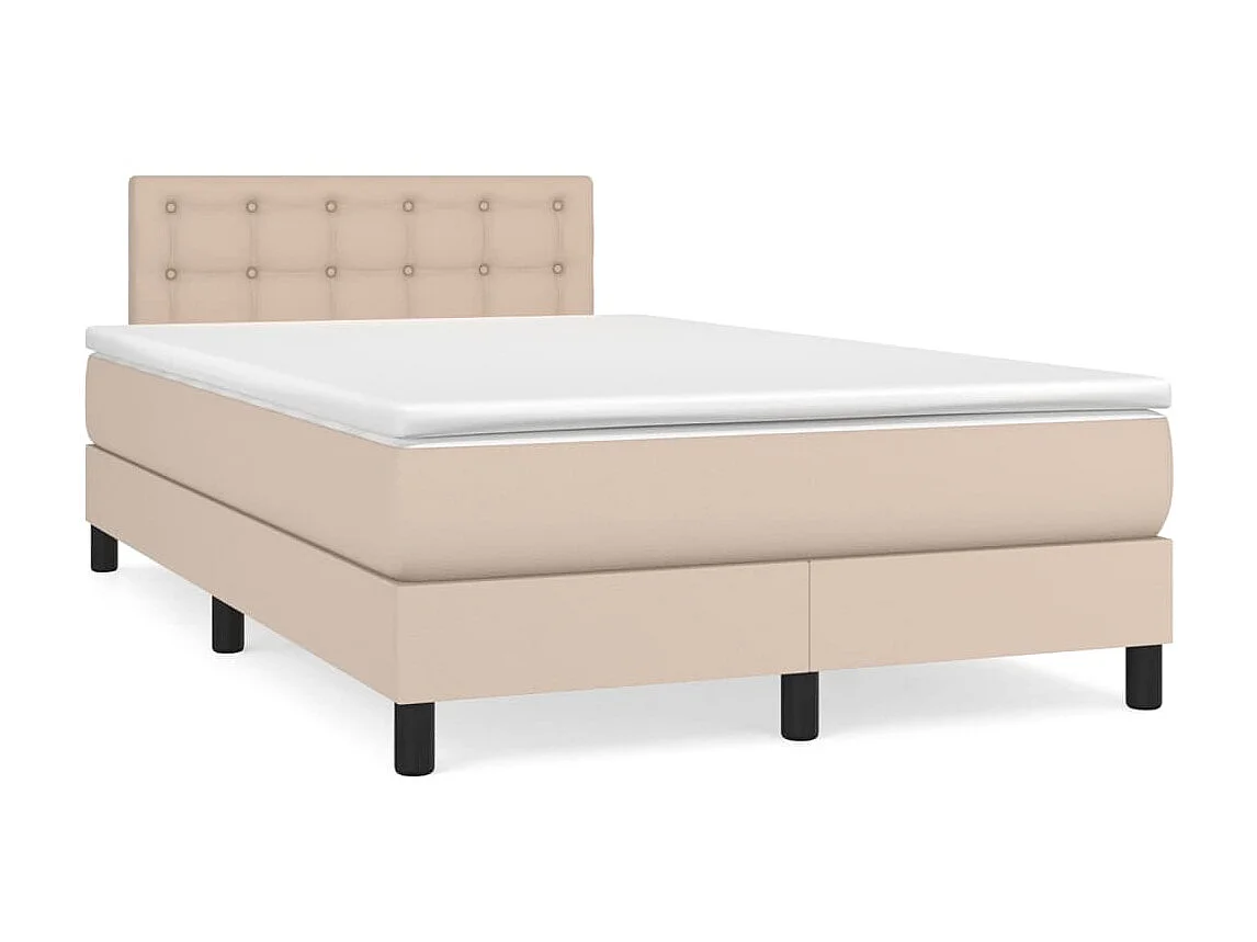 Boxspringbett + Matratze,Bett für Schlafzimmer Cappuccino-Braun 120x200cm Kunstleder -CFW79172