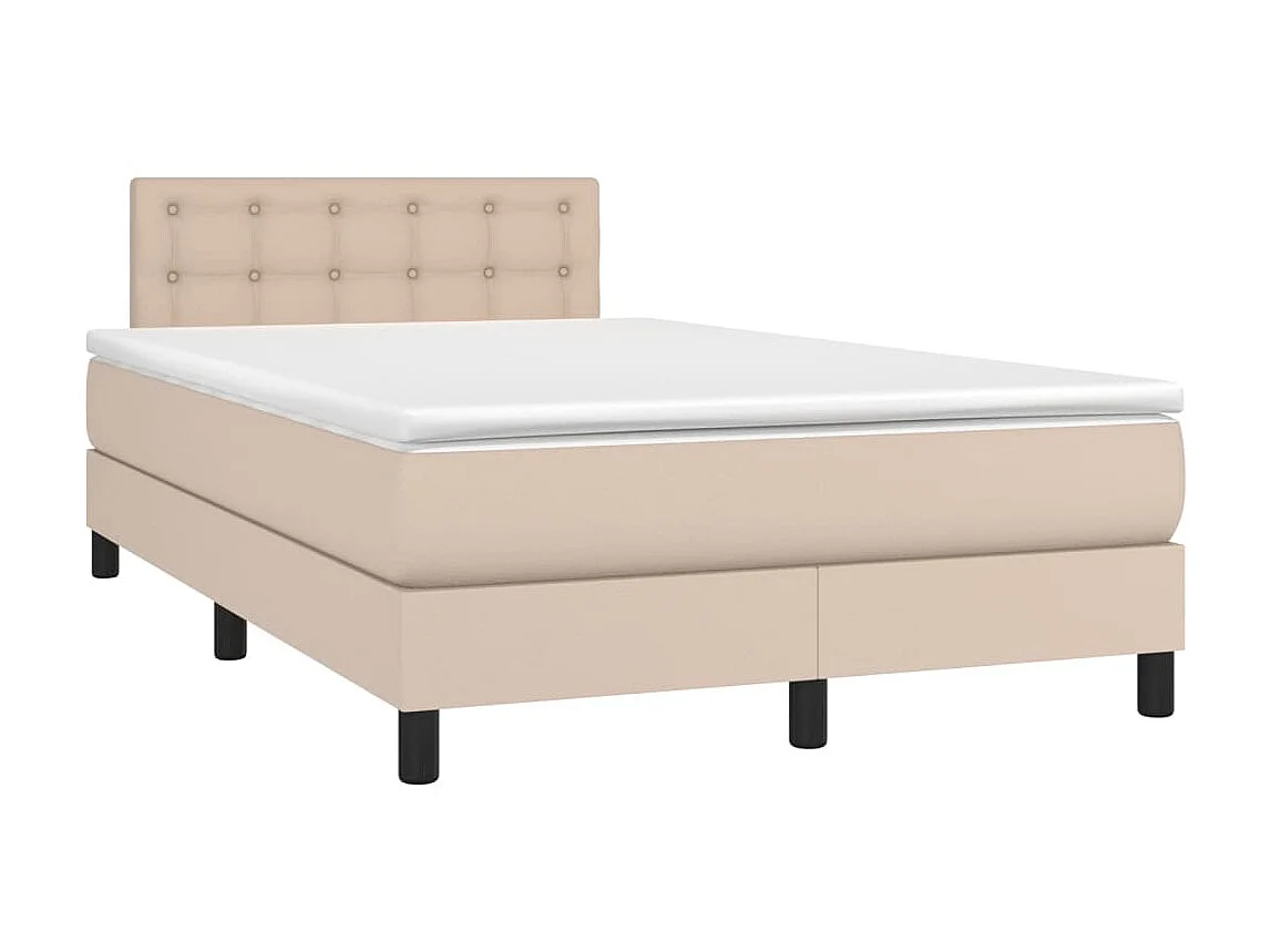Boxspringbett + Matratze,Bett für Schlafzimmer Cappuccino-Braun 120x200cm Kunstleder -CFW79172