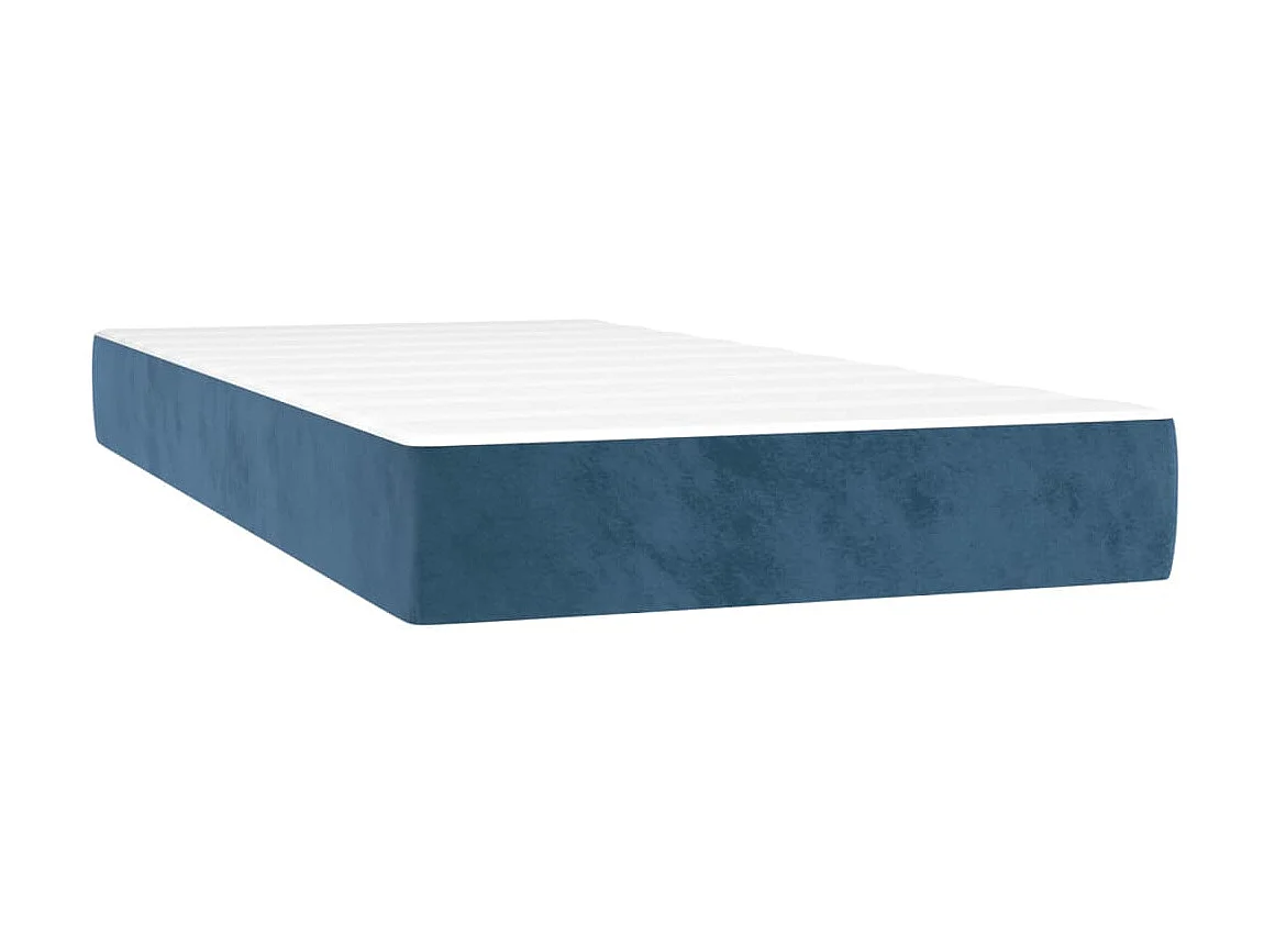 Boxspringbett mit Matratze,Bett für Schlafzimmer Dunkelblau 200x200 cm Samt -CFW22807
