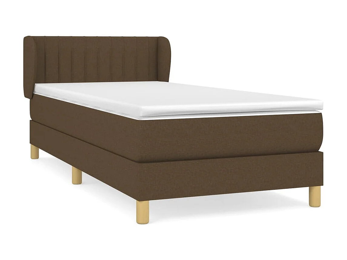 Ensemble complet boxspring - 80x200 cm + sommier tapissier + matelas Marron foncé SRGW47686