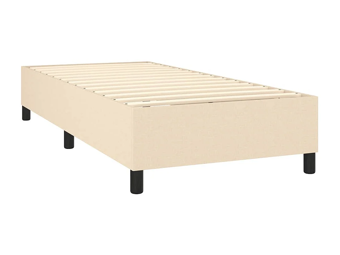 Conjunto Boxspring - 90x200 cm + Somieres + colchón tela color crema ES39989