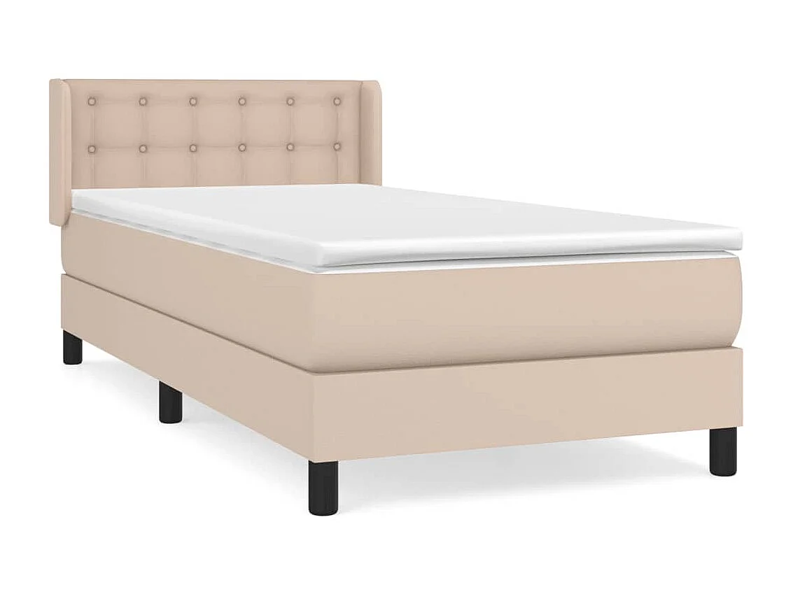 Boxspringbett + Matratze,Bett für Schlafzimmer Cappuccino-Braun 100x200cm Kunstleder -CFW74586
