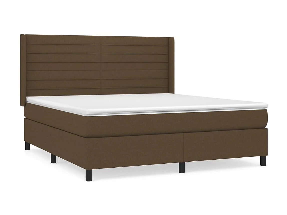 Boxspringbett mit Matratze,Bett für Schlafzimmer Dunkelbraun 160x200 cm Stoff -CFW70116