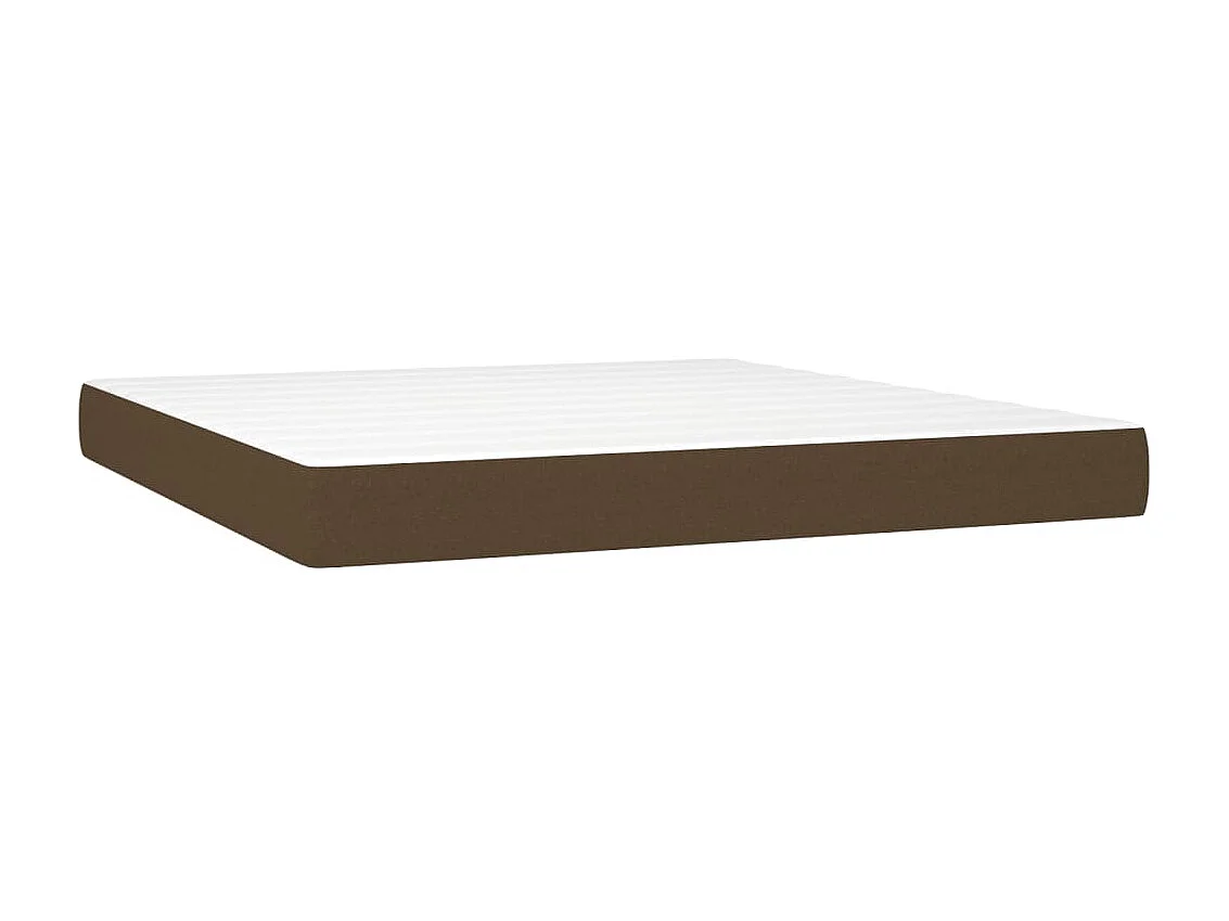 Boxspringbett mit Matratze,Bett für Schlafzimmer Dunkelbraun 160x200 cm Stoff -CFW43349