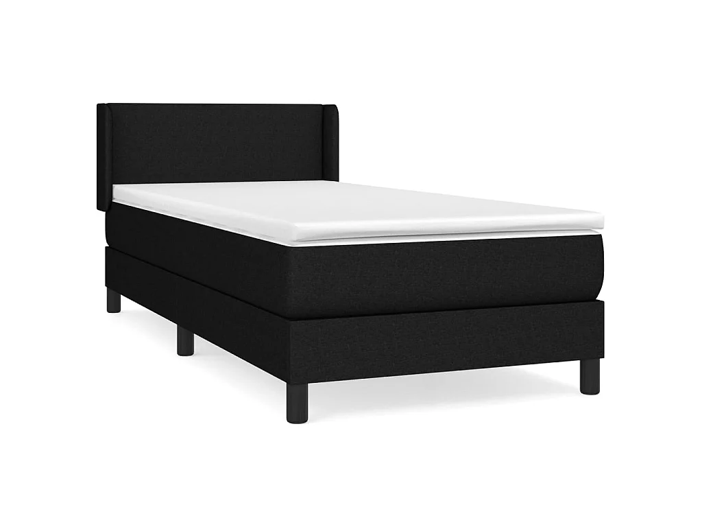 Conjunto Boxspring - 90x200 cm + Somieres + colchón tela negro ES40992