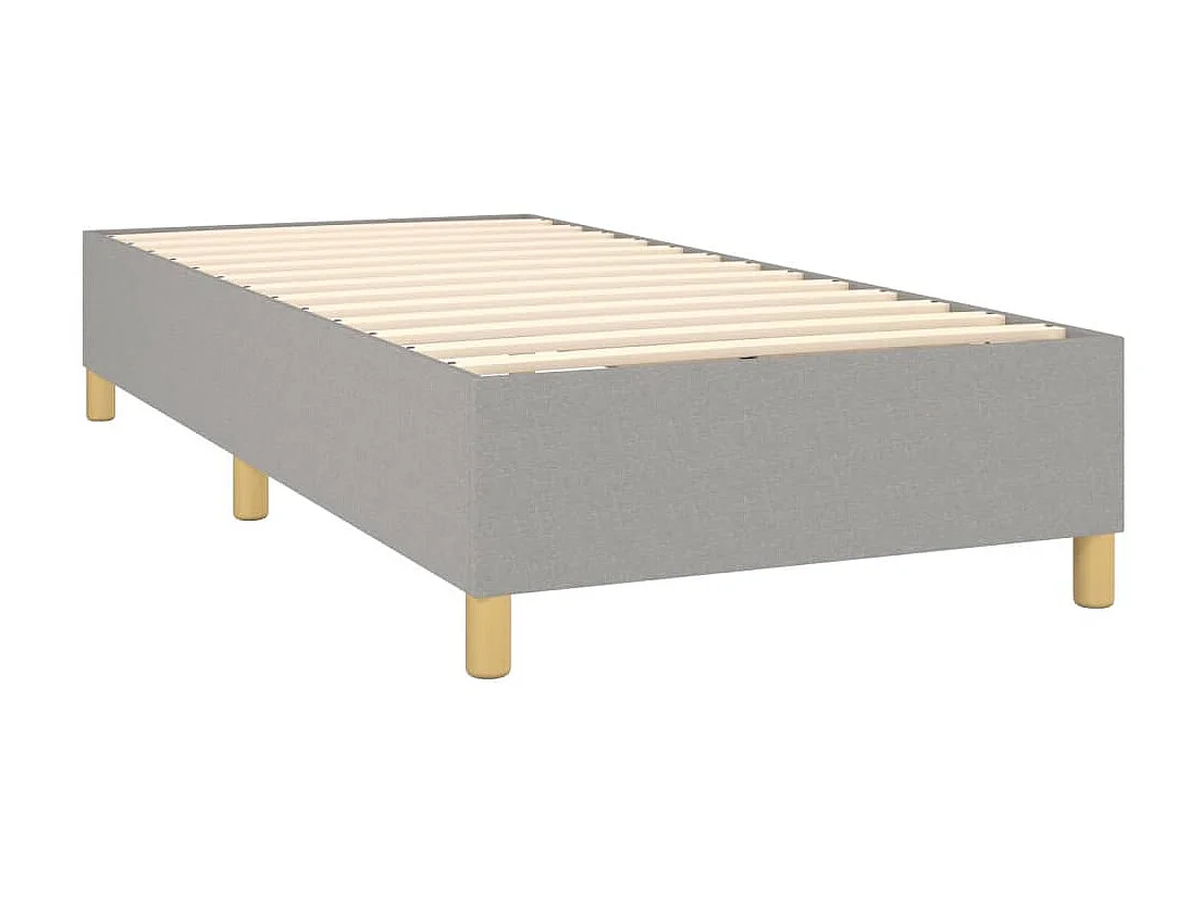 Cama continental c/ colchão e LED 80x200 cm tecido cinza-claro PT939577