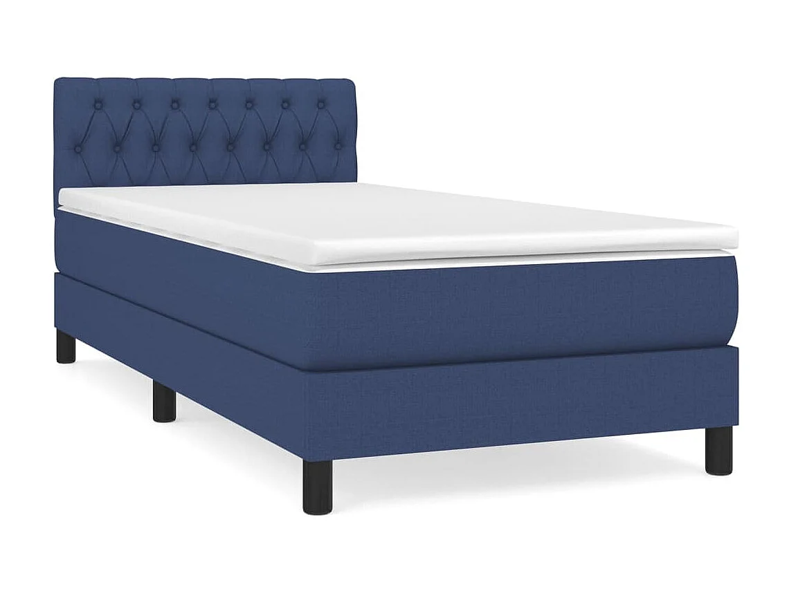 Boxspringbett mit Matratze,Bett für Schlafzimmer Blau 90x200 cm Stoff -CFW43689