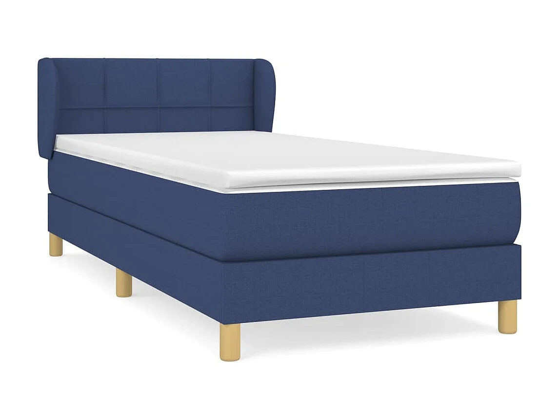 Boxspringbett mit Matratze,Bett für Schlafzimmer Blau 90x200 cm Stoff -CFW79053