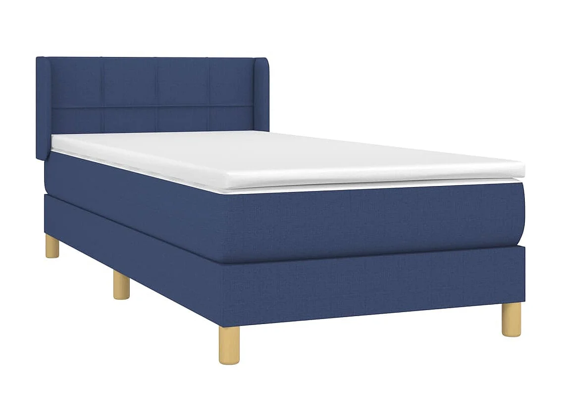 Boxspringbett mit Matratze,Bett für Schlafzimmer Blau 100x200 cm Stoff -CFW79434
