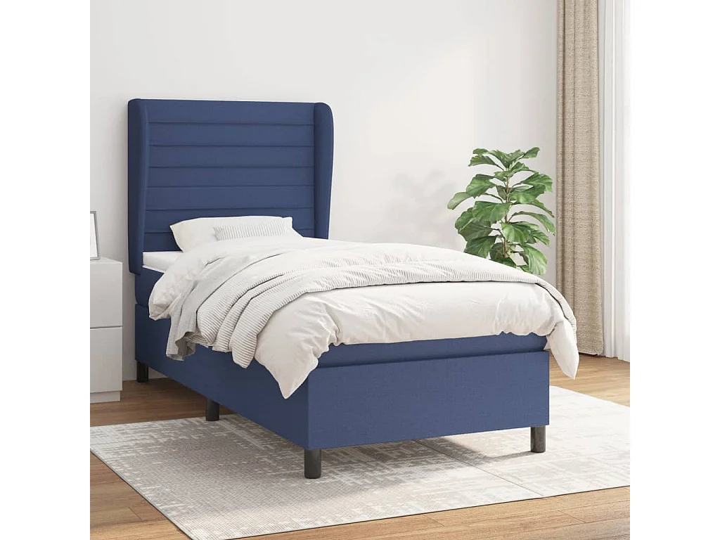 Boxspringbett mit Matratze,Bett für Schlafzimmer Blau 80x200 cm Stoff -CFW41998