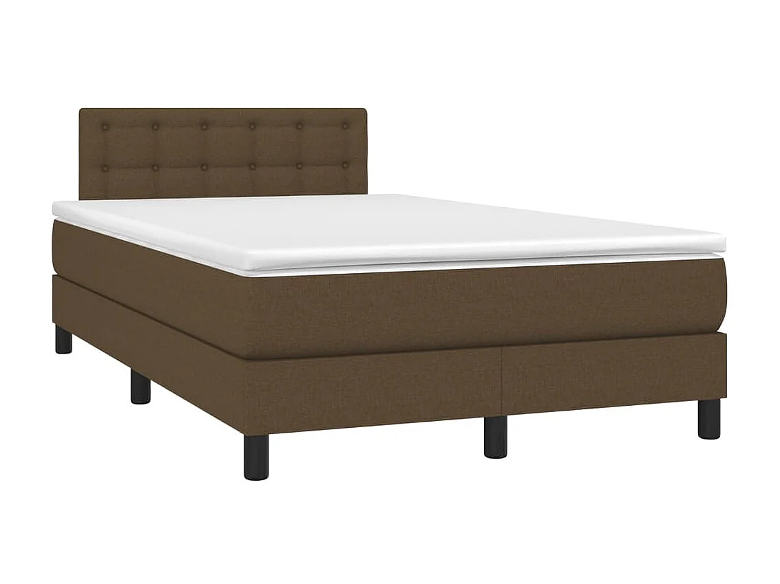 Ensemble complet boxspring - 120x200 cm + sommier tapissier + matelas Marron foncé SRGW50725