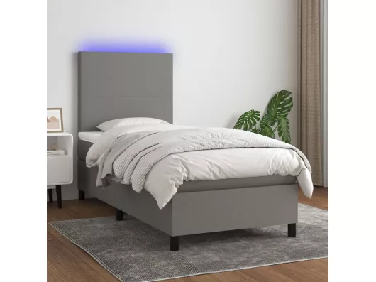 Kauf Unique LED-Boxspringbett mit Matratze,Bett für Schlafzimmer Dunkelgrau 80x200 cm Stoff -CFW71300