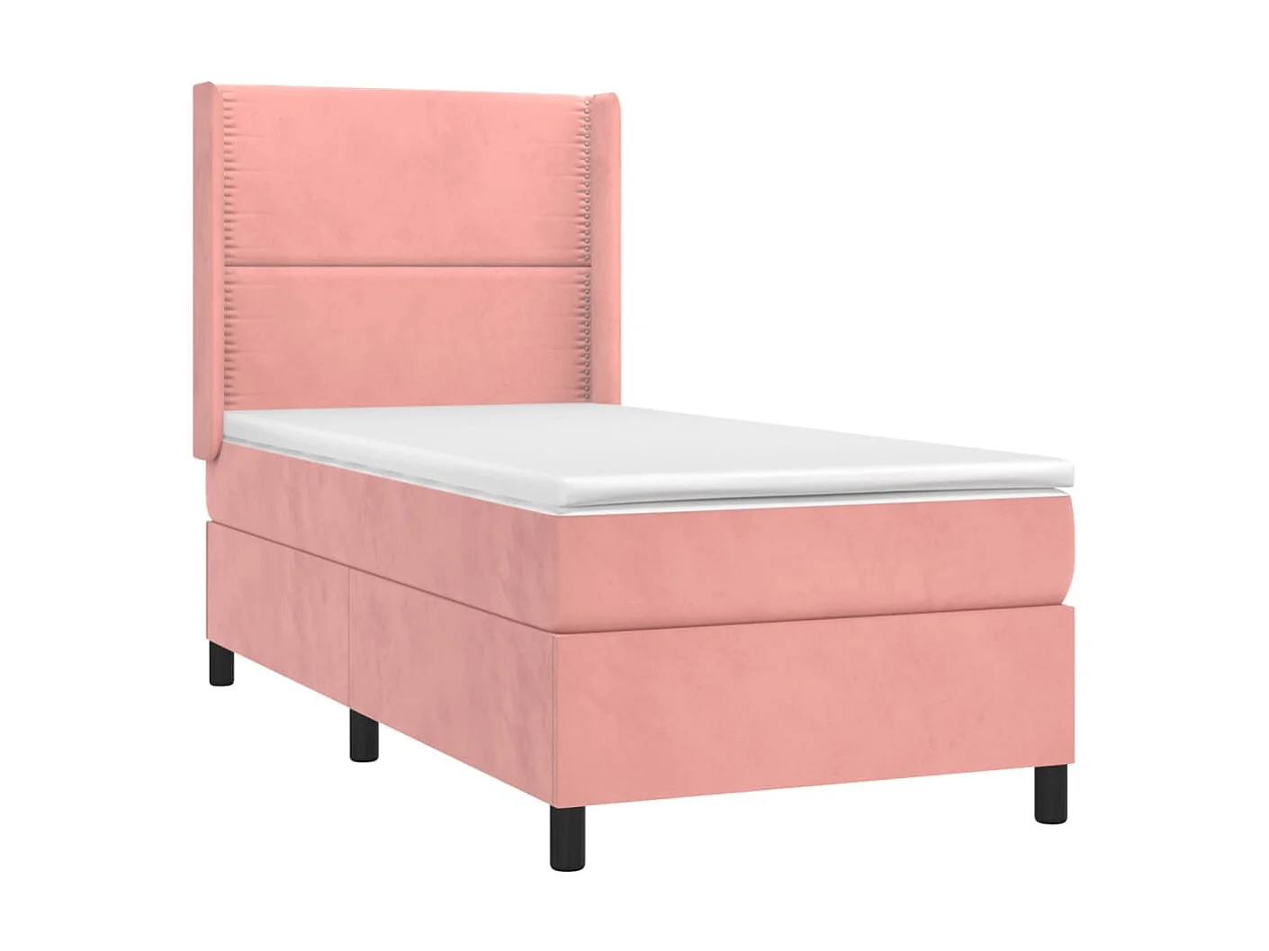 Boxspringbett mit Matratze,Bett für Schlafzimmer Rosa 90x190 cm Samt -CFW92174