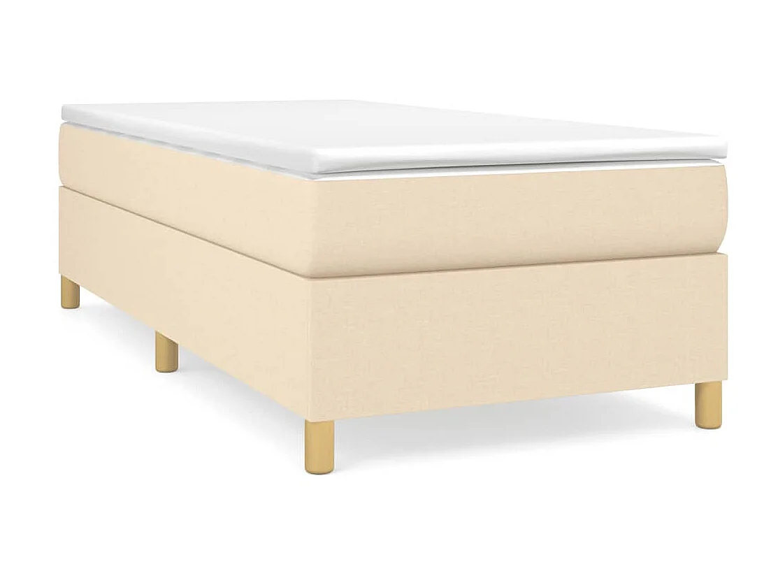 Boxspring met matras stof crèmekleurig 90x200 cm NL29785