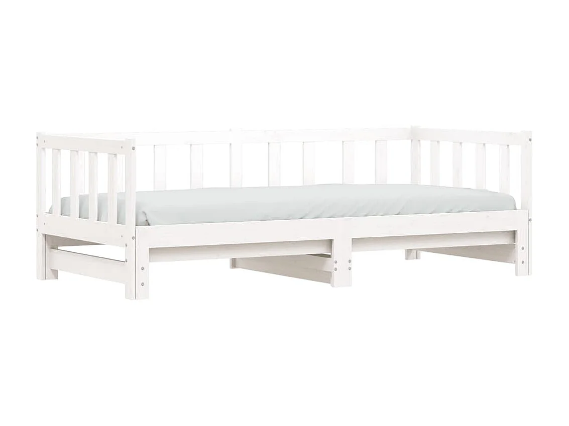 Cama nido - 90x200 cm madera maciza de pino blanco ES65512