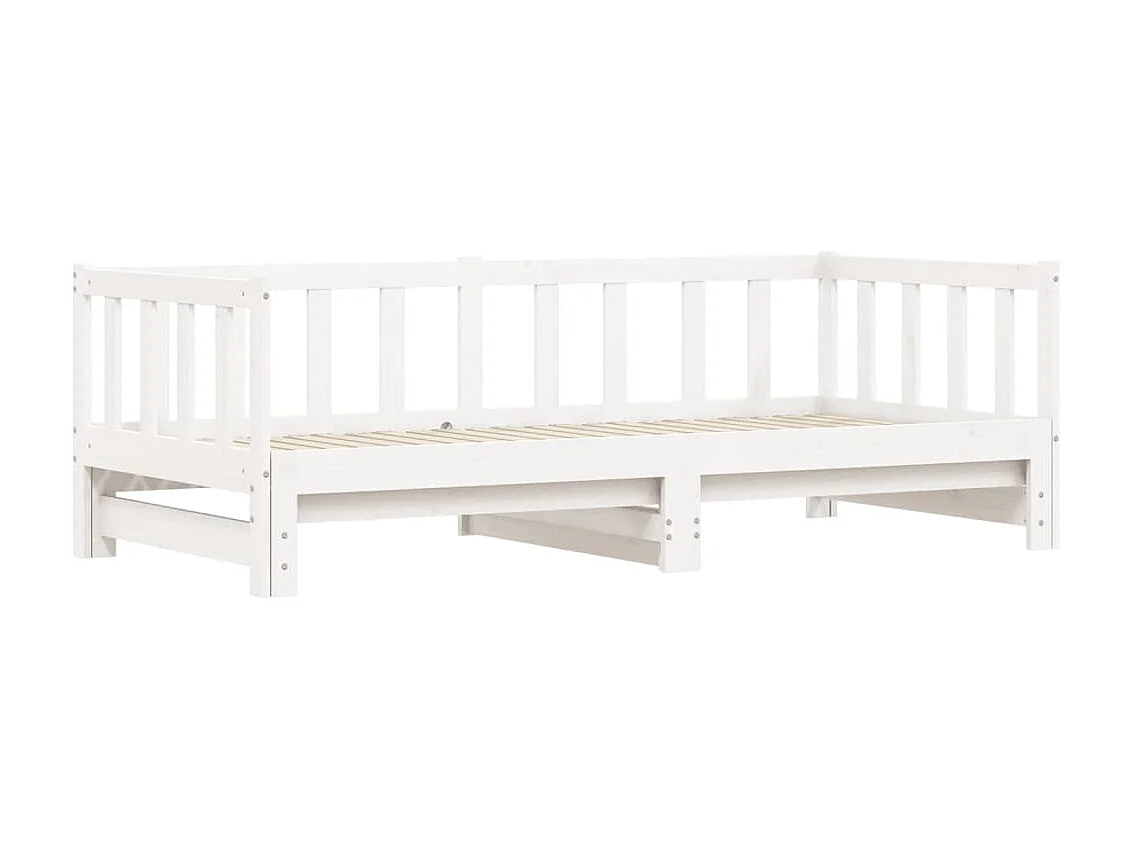 Cama nido - 90x200 cm madera maciza de pino blanco ES65512