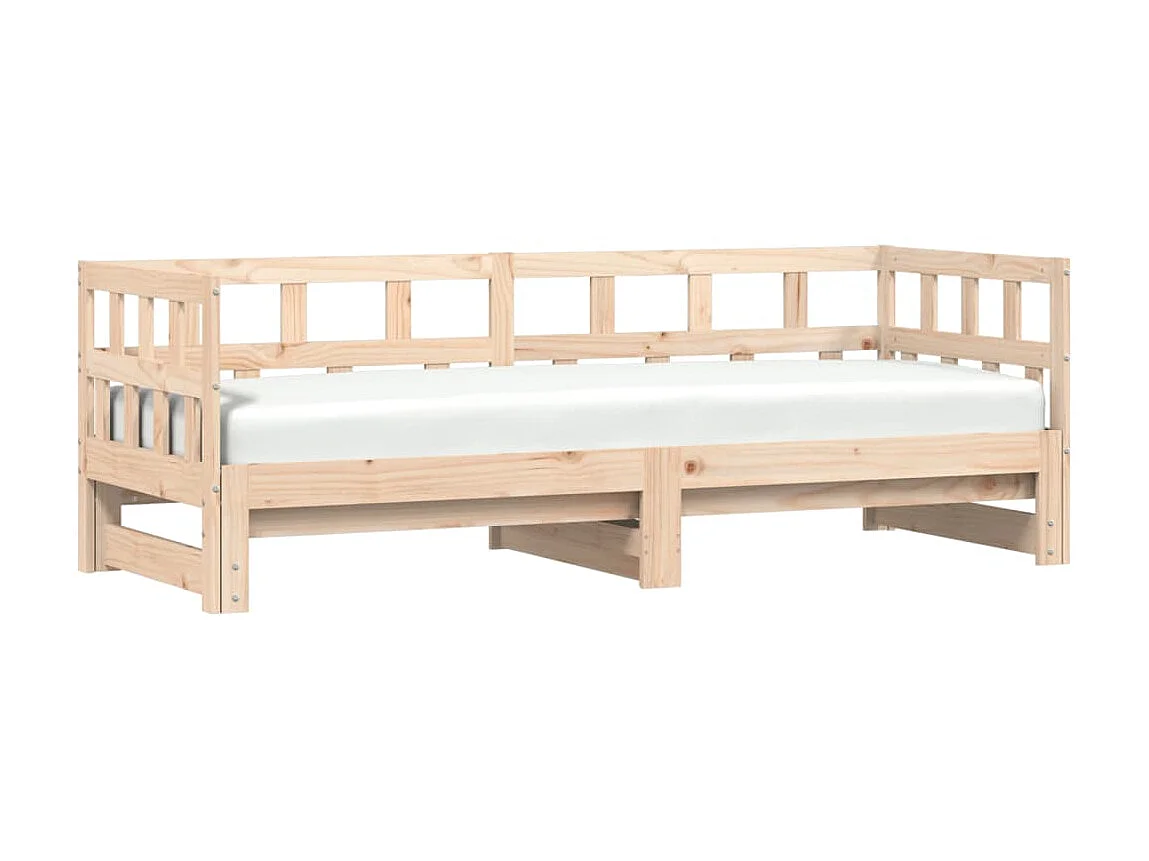 Tagesbett Ausziehbar,Ausziehbett 80x200 cm Massivholz Kiefer -gkd66184
