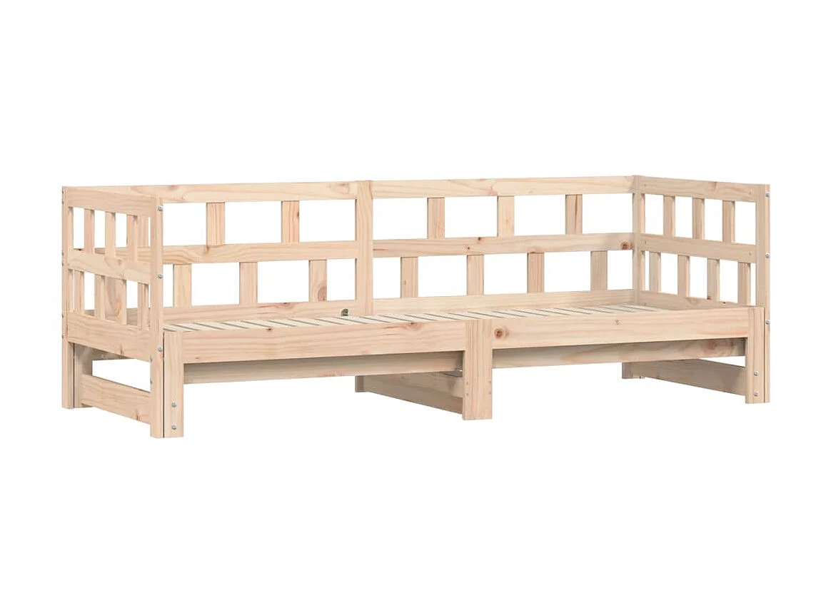 Tagesbett Ausziehbar,Ausziehbett 80x200 cm Massivholz Kiefer -gkd66184