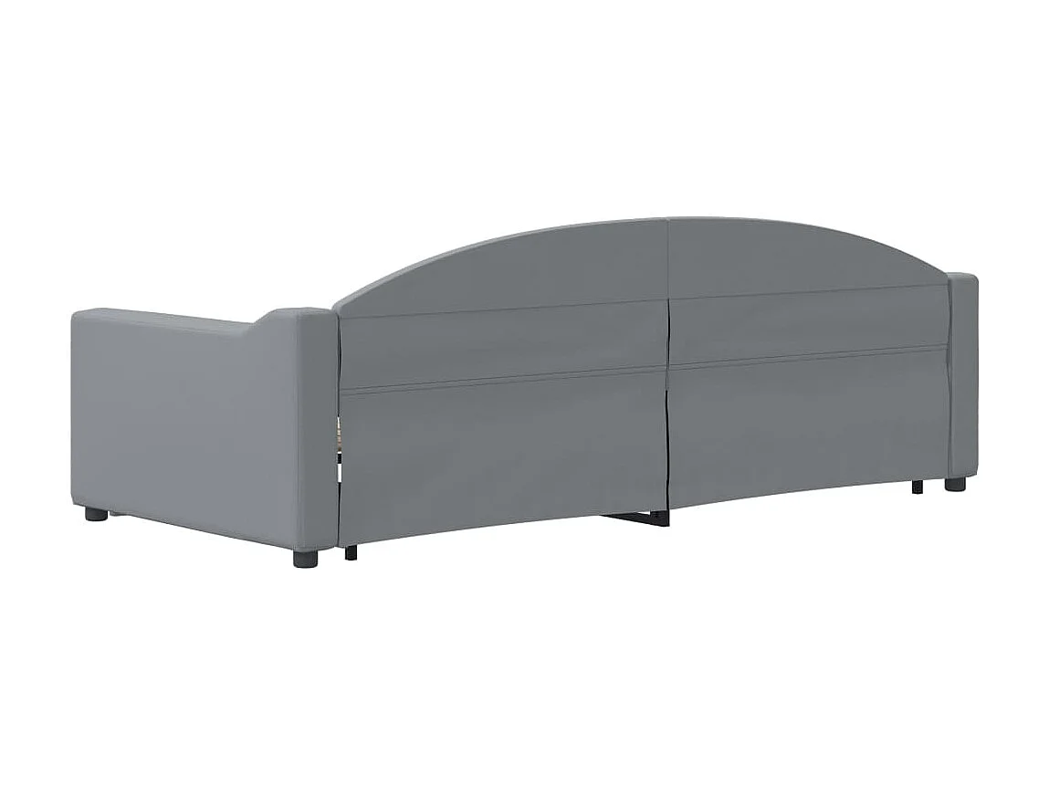 Cama nido - 90x200 cm con cajones tela gris claro ES92142