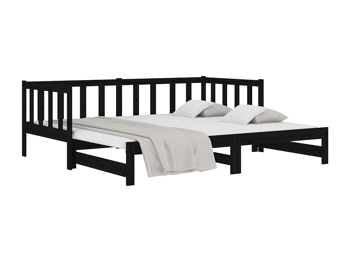 Lit gigogne 2x(90x190) cm Bois de pin massif POI52735