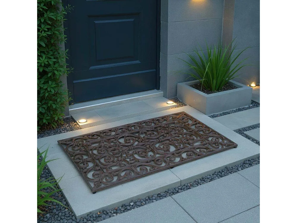 Gratte-pieds paillasson grille en fonte Rectangle