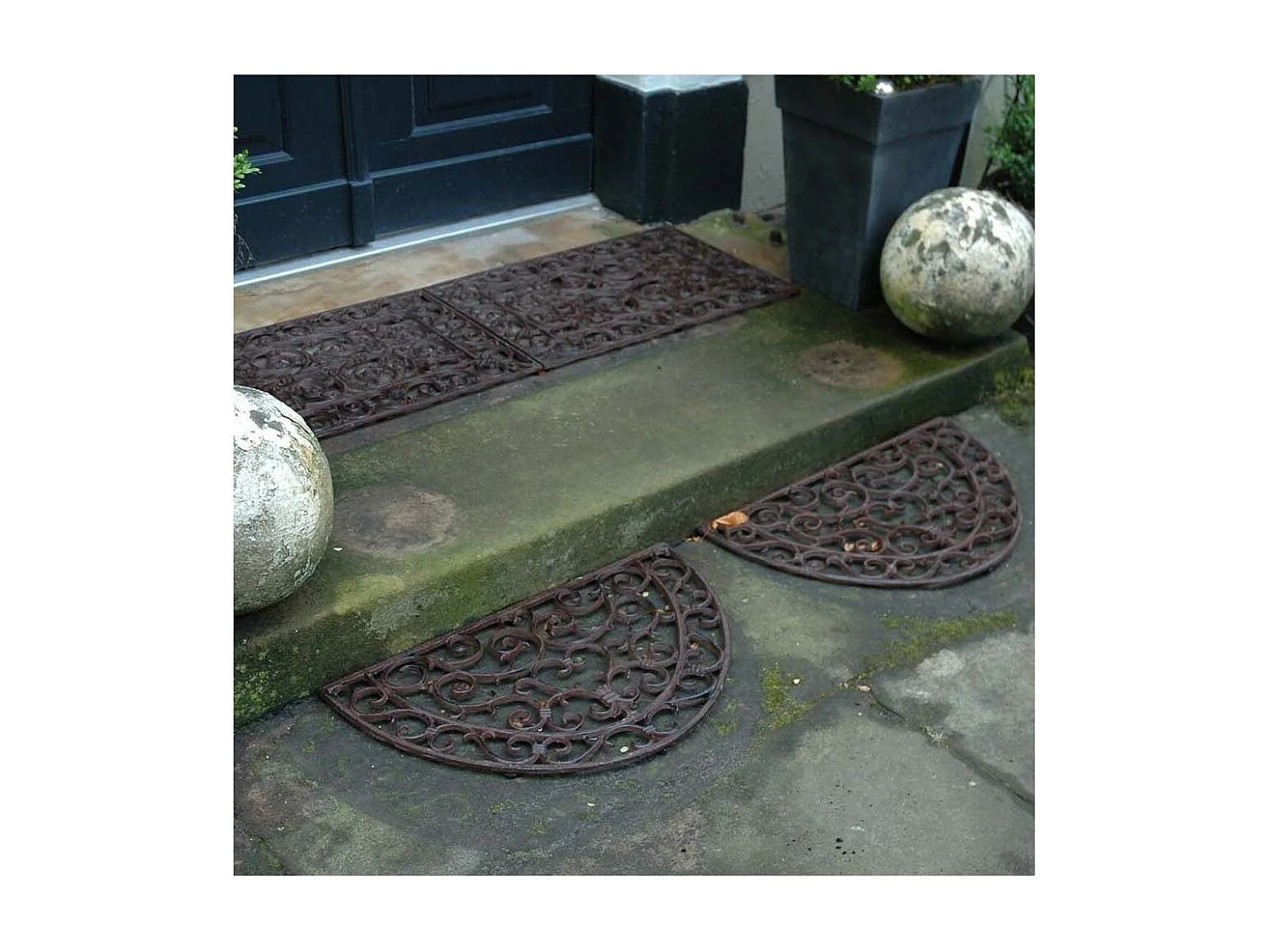 Gratte-pieds paillasson grille en fonte Rectangle