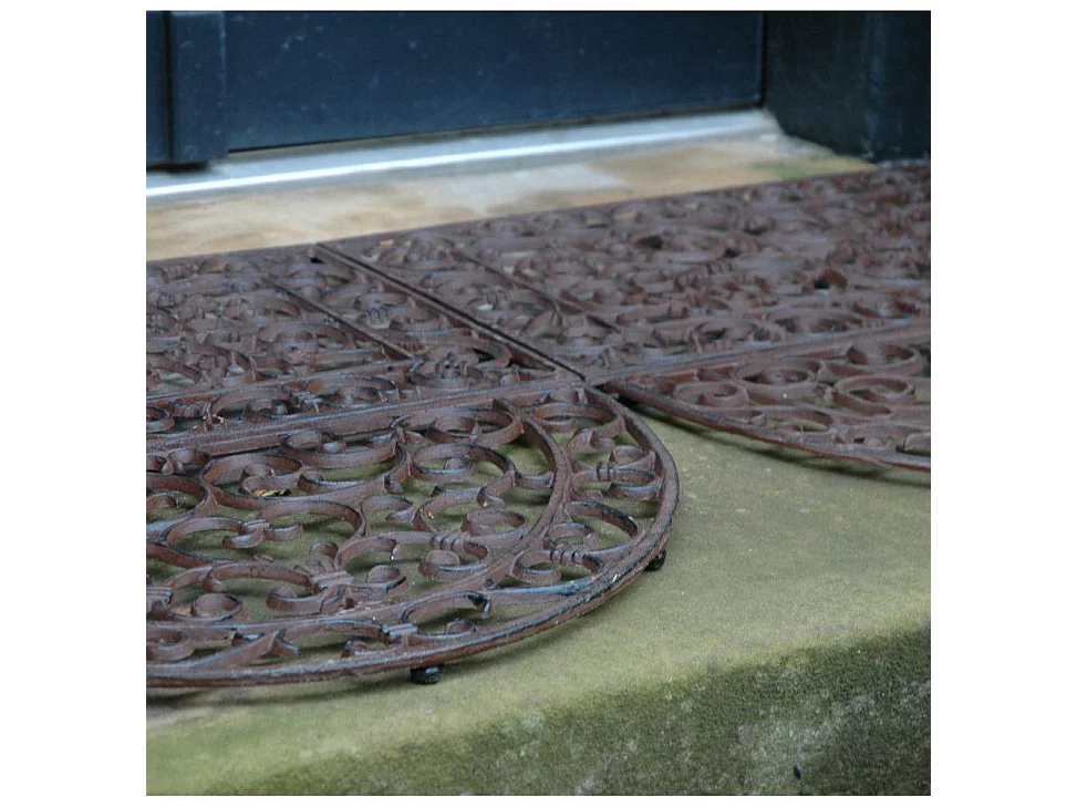 Gratte-pieds paillasson grille en fonte Rectangle