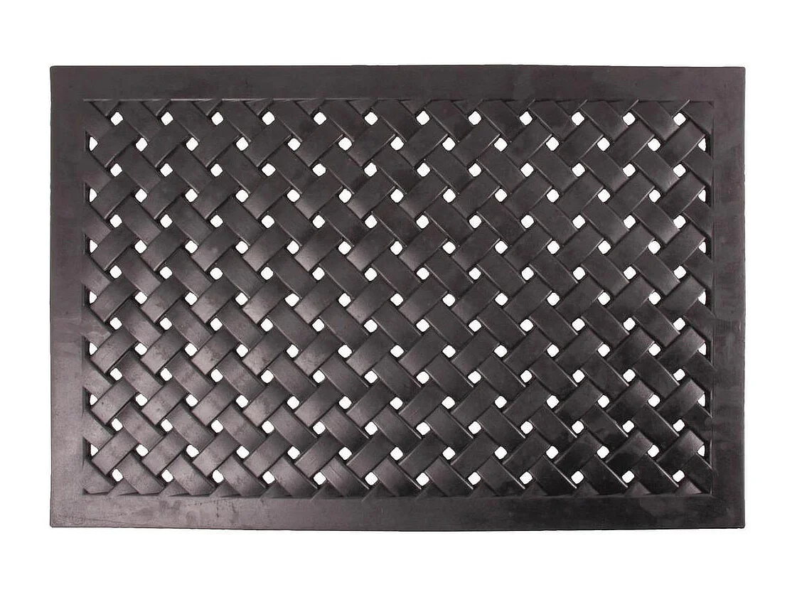 Paillasson en caoutchouc tressé 76 x 45,5 cm