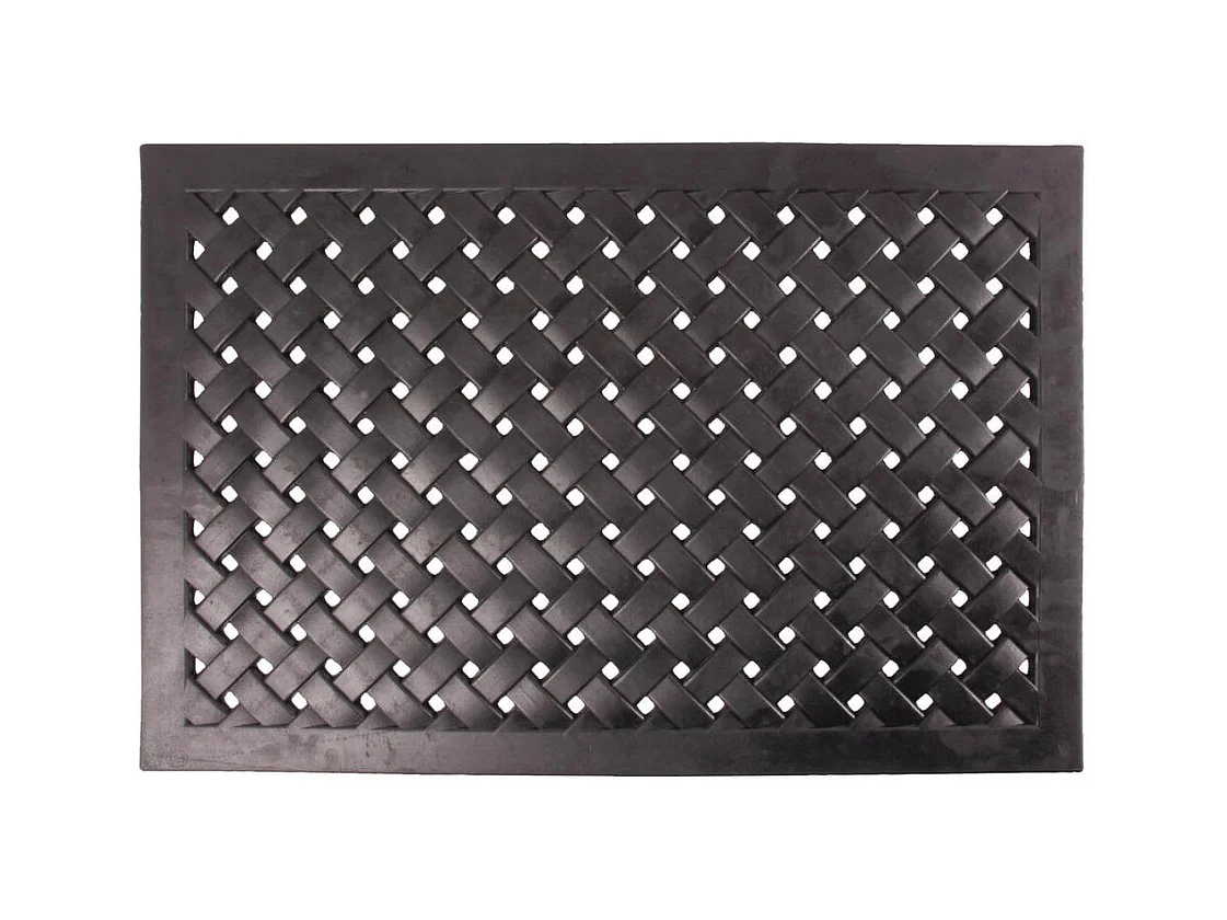 Paillasson en caoutchouc tressé 76 x 45,5 cm