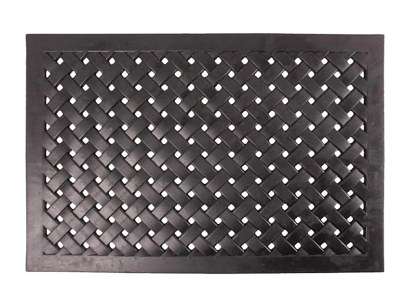 Paillasson en caoutchouc tressé 76 x 45,5 cm