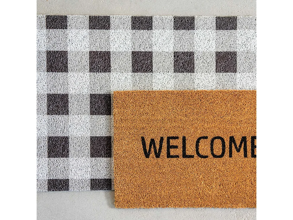 Tapis dessous de paillasson à motifs Carreaux