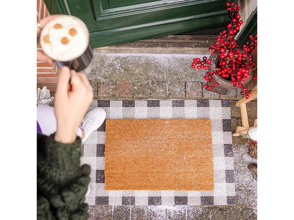 Tapis dessous de paillasson à motifs Carreaux