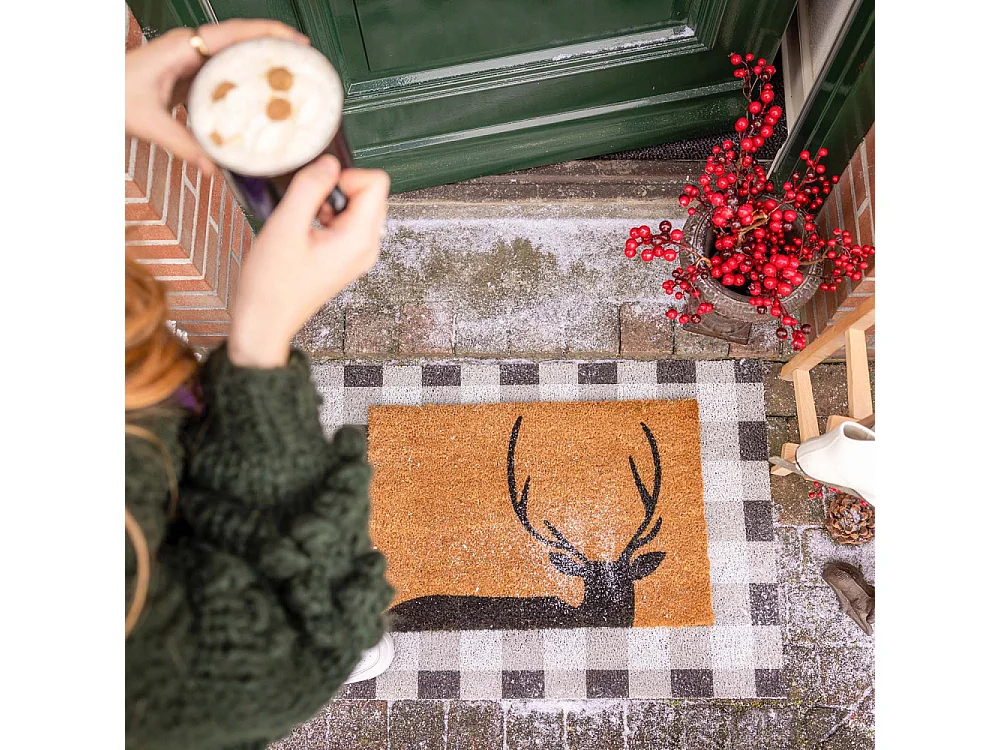 Tapis dessous de paillasson à motifs Carreaux