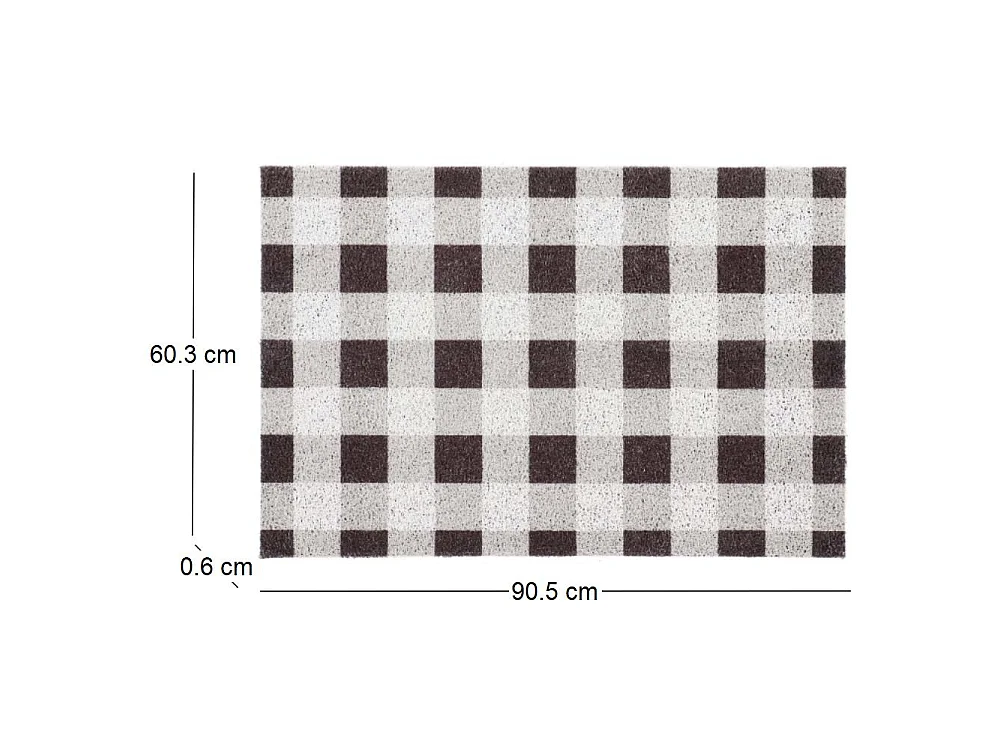 Tapis dessous de paillasson à motifs Carreaux