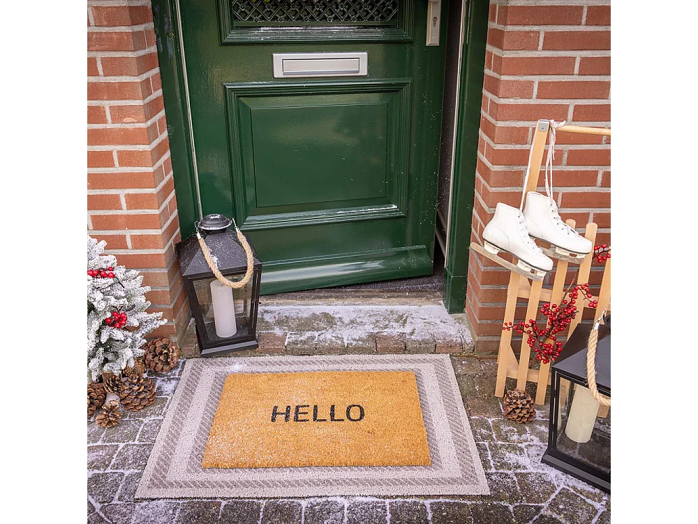 Tapis dessous de paillasson à motifs Cadre