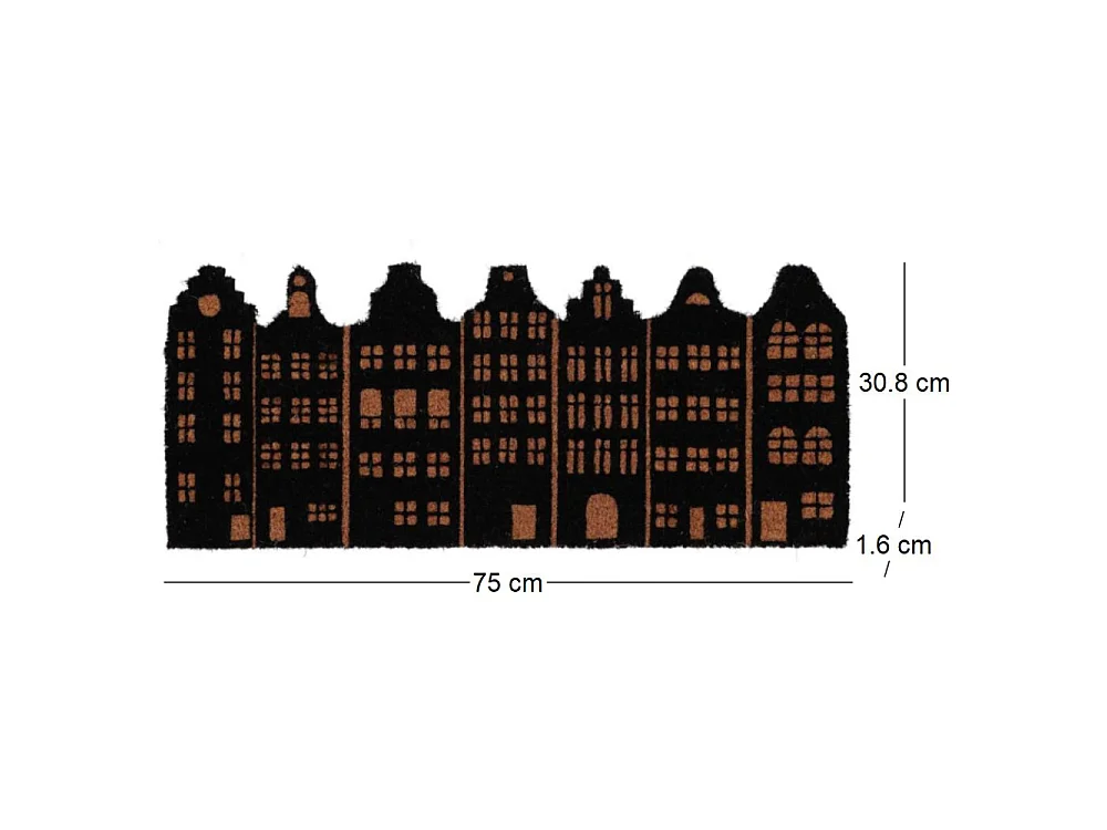 Paillasson fibres de coco maisons de canal 75 x 30 cm
