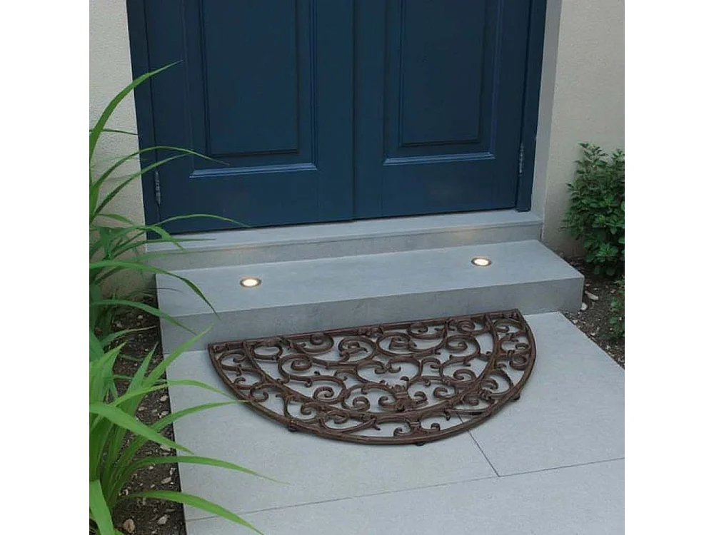 Gratte-pieds paillasson grille en fonte Demi-cercle