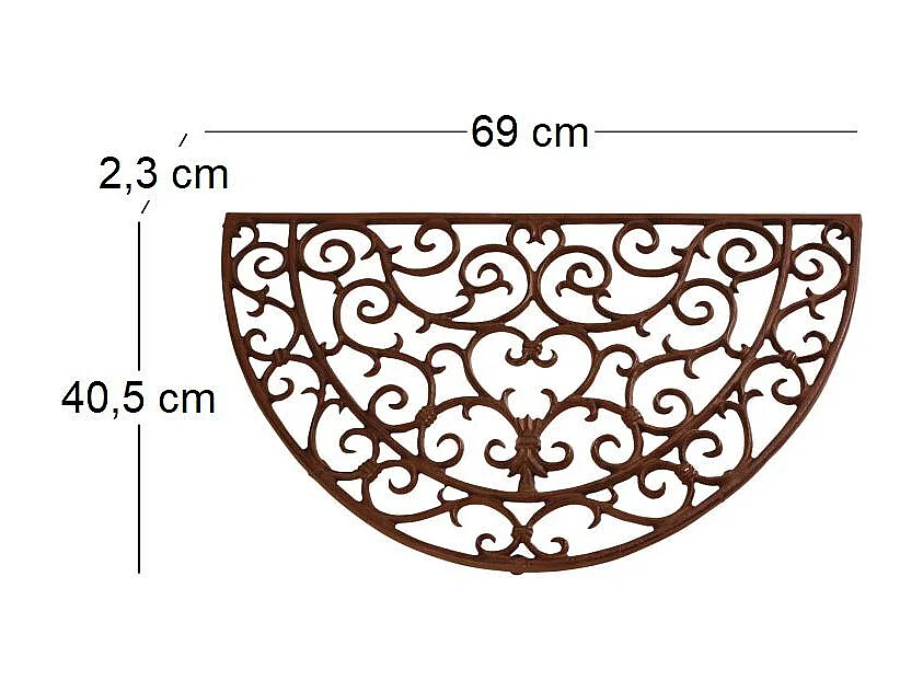 Gratte-pieds paillasson grille en fonte Demi-cercle