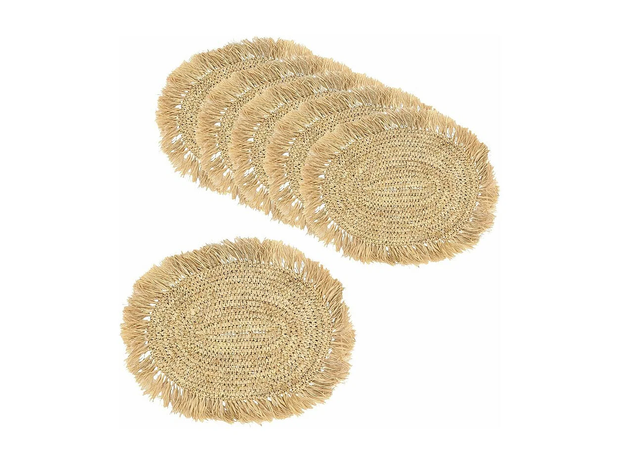 Tischset aus Raphiabast (6-stück)