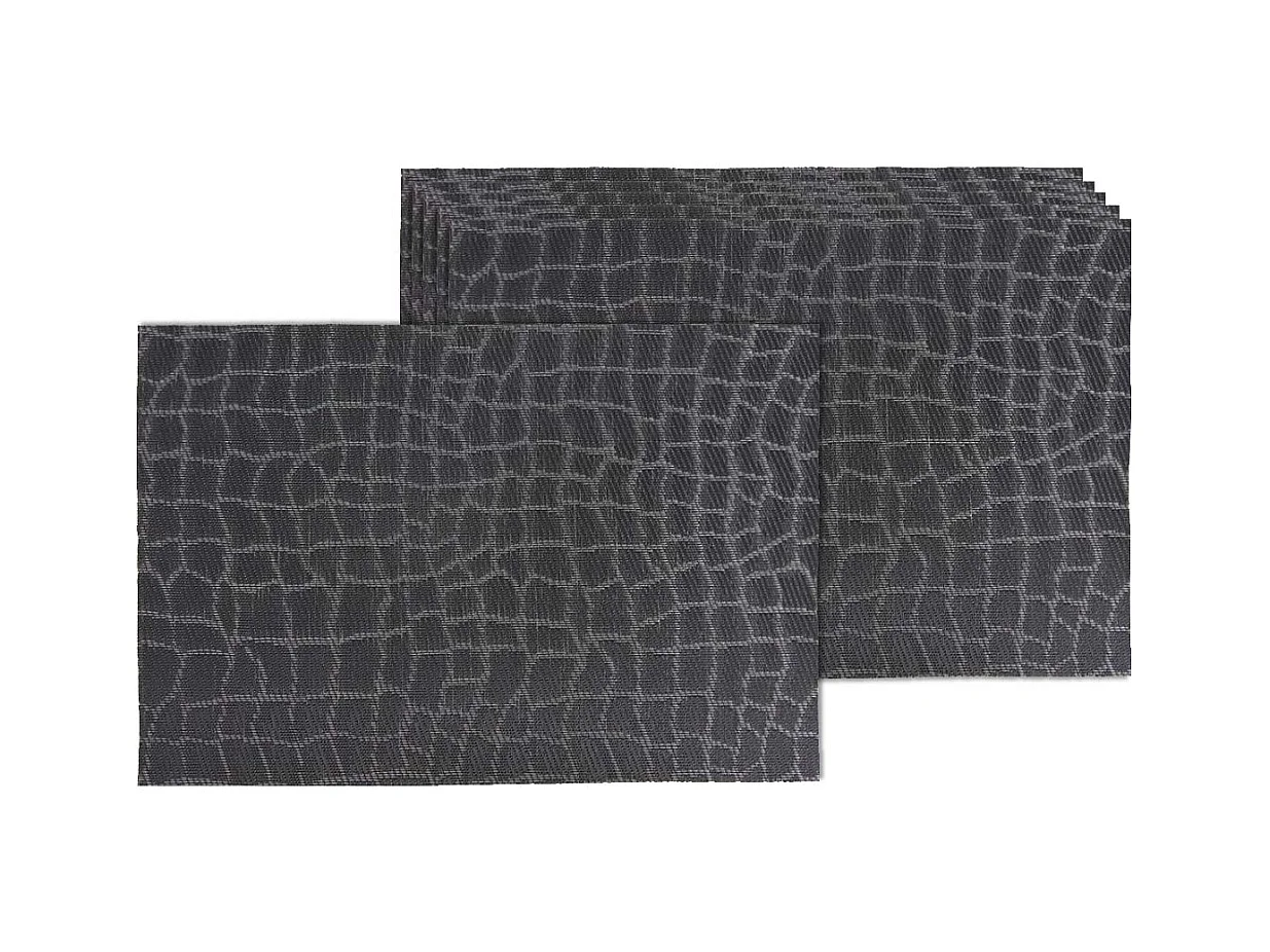 Set de table en vinyle croco (Lot de 6)