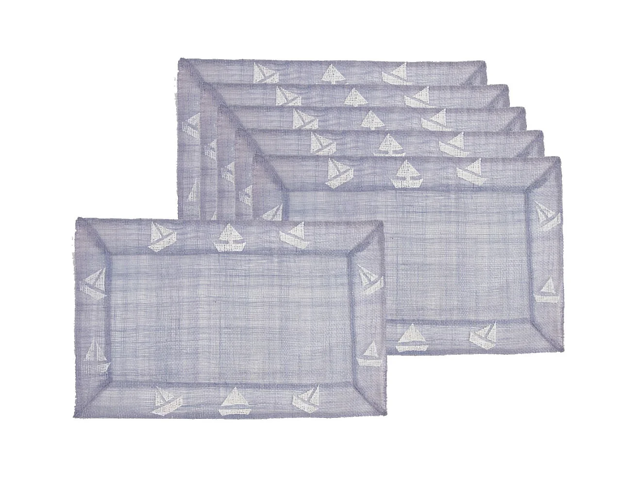 Lot de 6 sets de table en sinamay Petit bateau