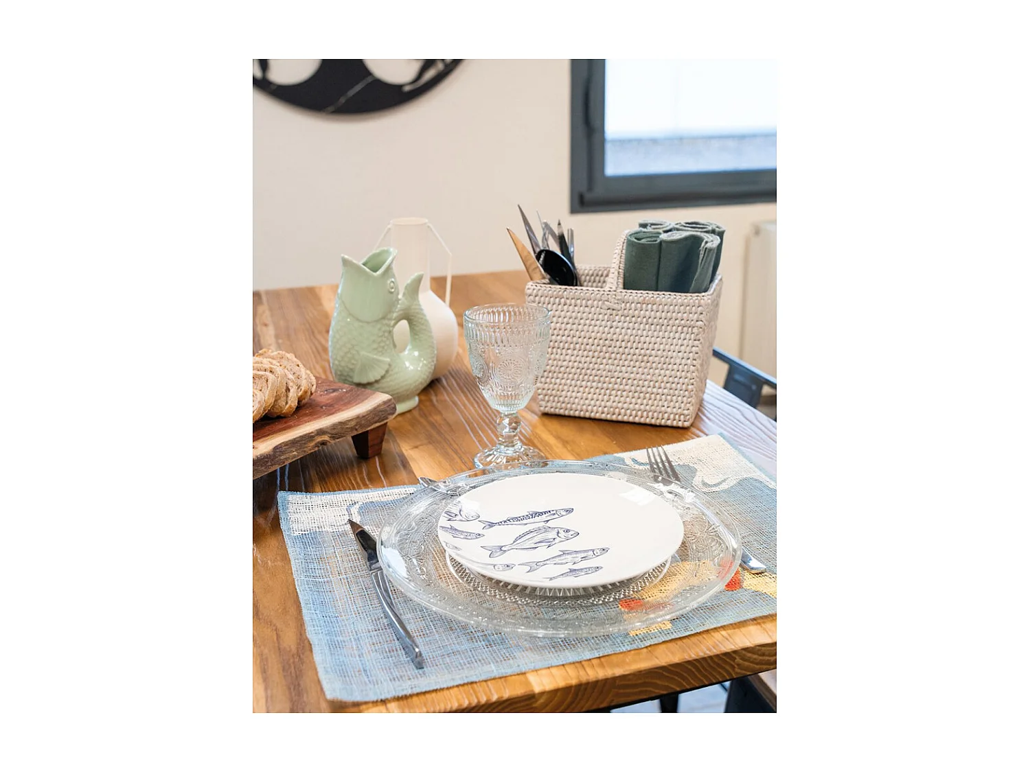 Lot de 6 sets de table en sinamay Bouée