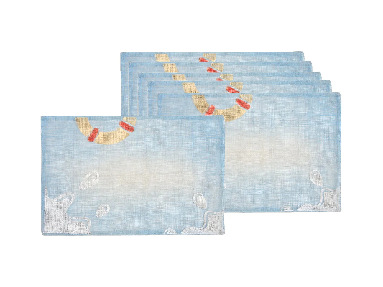 Lot de 6 sets de table en sinamay Bouée