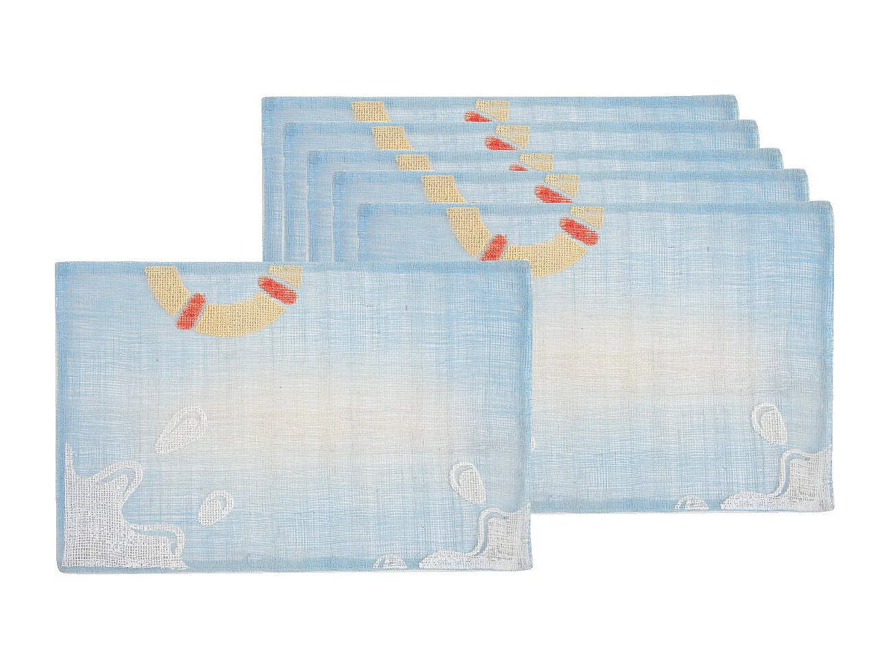 Lot de 6 sets de table en sinamay Bouée