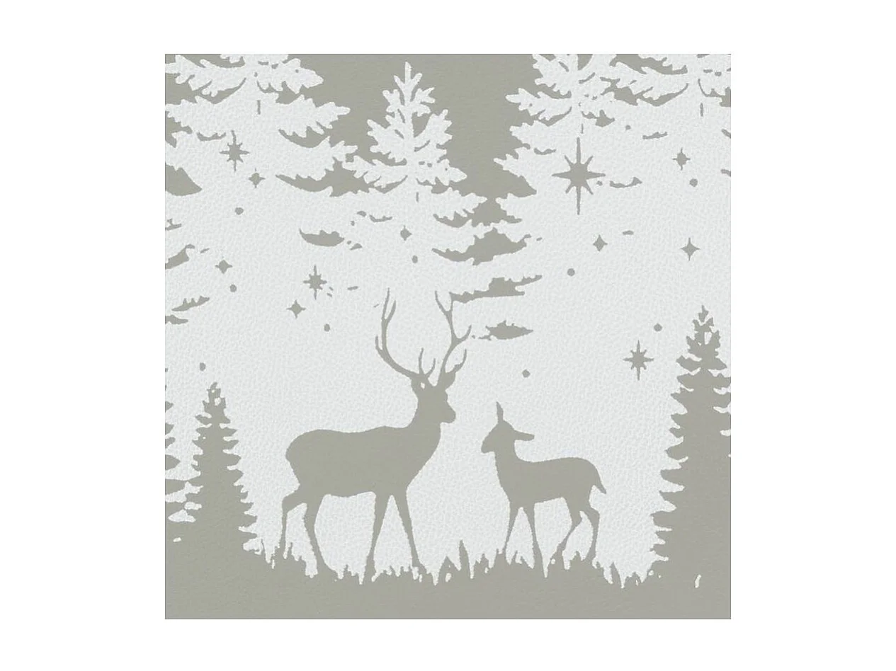 Sets de table rectangulaires en vinyle gris Cerf (lot de 6)