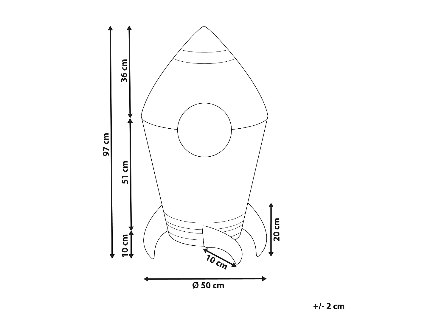 Cestino per bambini razzo PAARL Alghe marine Naturale