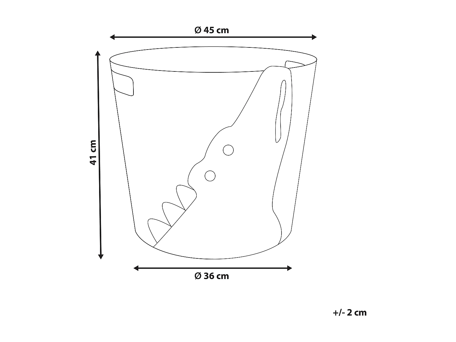 Panier enfants Crocodile LOXTON Osier Naturel